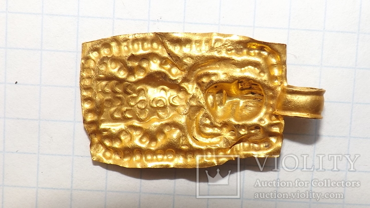 Золотая привеска ЧК с антропоморфным изображением, фото №9
