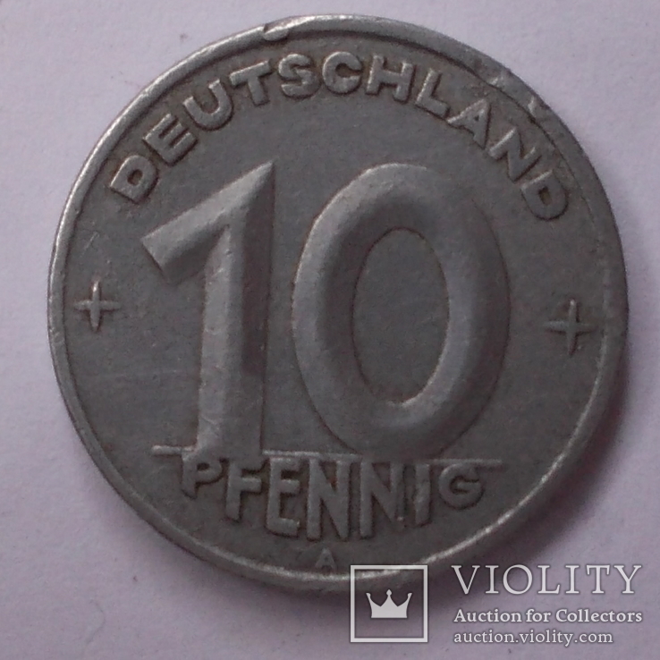  ГДР 10 пфеннигов 1949 года. А, фото №5