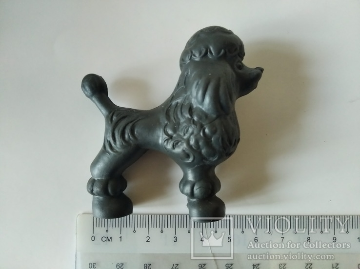Фигурка СССР, собака Пудель черный, фото №9
