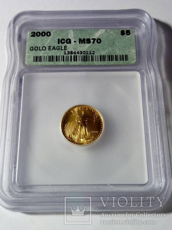 Золотая монета 5 Долларов 2000 года(MS-70)