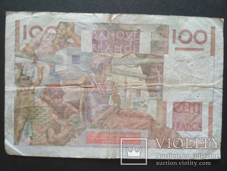 100 франков 1949 года Франция, фото №3