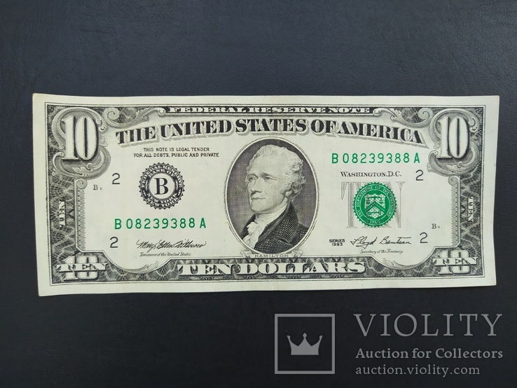 10 долларов 1993г. ( из коллекции), фото №2
