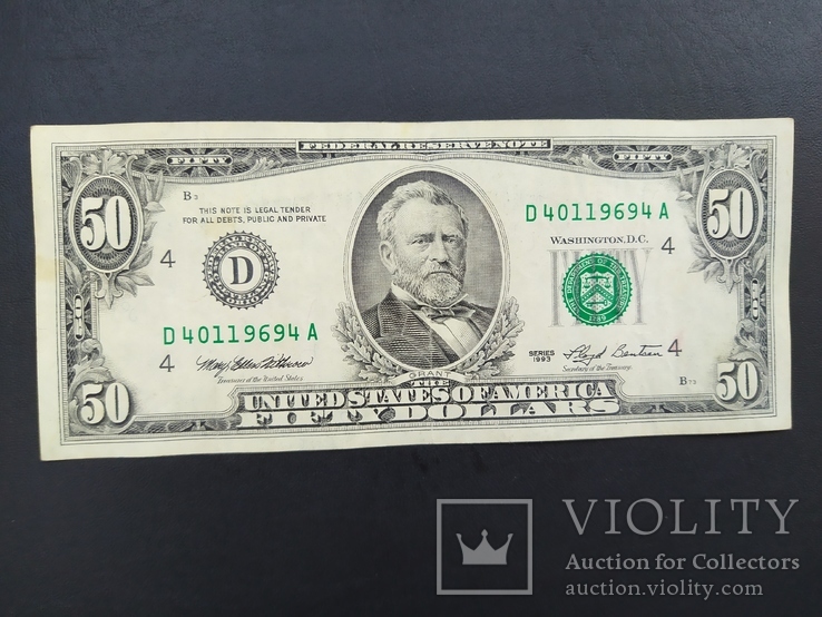 50 долларов 1993г. ( из коллекции), фото №2