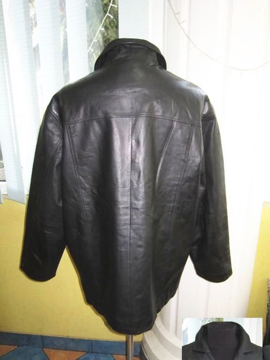 Большая классическая кожаная мужская куртка ROVER LAKES. Англия. Лот 539, фото №4