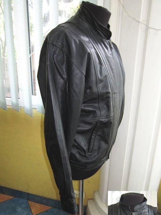 Лёгкая кожаная мужская куртка C&amp;A. Лот 540, photo number 5