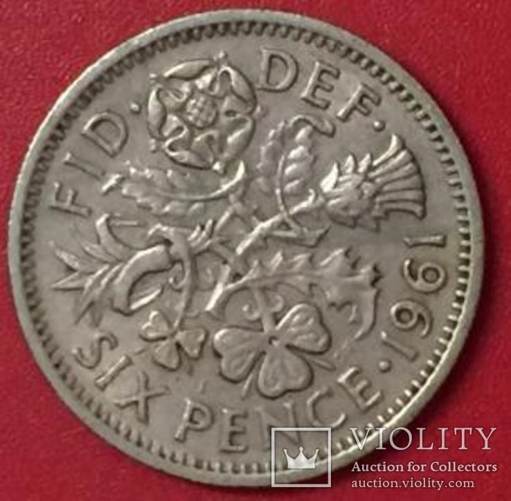 Великобританія 6 Pence 1961, фото №2