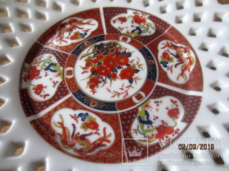 2 настенные тарелки винтаж ручной раскрась japan, фото №6