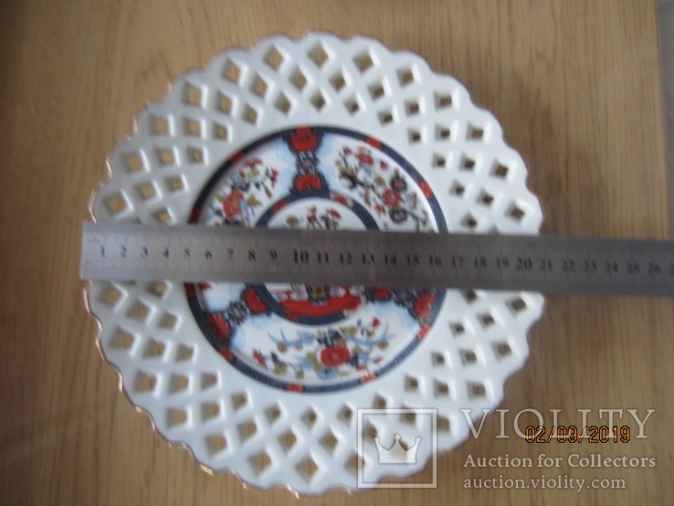 2 настенные тарелки винтаж ручной раскрась japan, фото №7