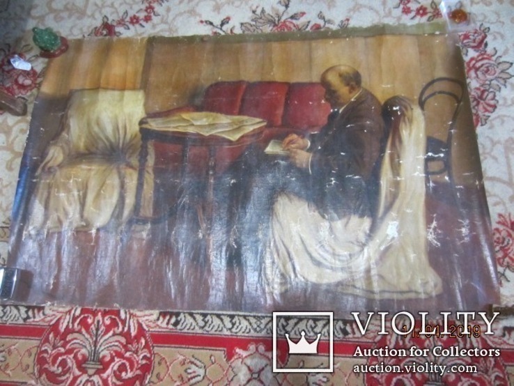 Портрет В. И. Ленина. холст масло 83 x 126 cm. Копия.
