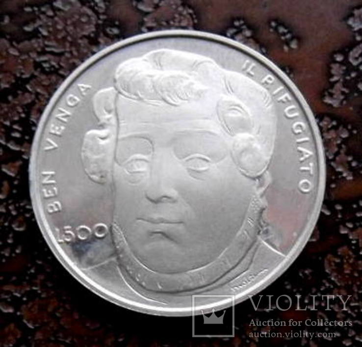 500 лир Сан Марино 1982 состояние пруф серебро, фото №4