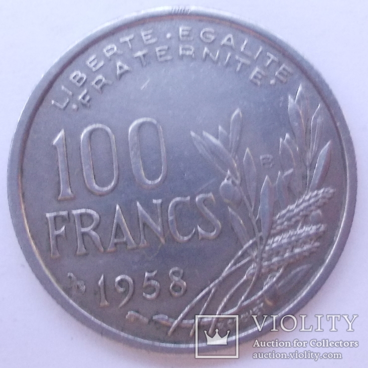 Франция 100 франков 1958 года., фото №2