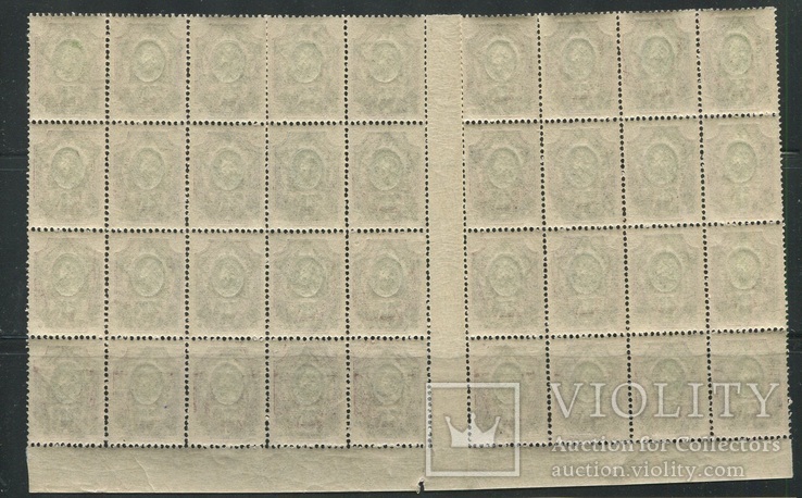 1921 РСФСР надпечатка звезда фрагмент листа MNH **, фото №3