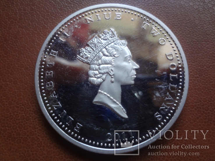 2 доллара  2011  Ниуэ унция 999  серебро  (М.9.15)~, фото №5