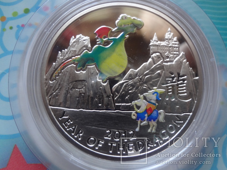 1 доллар 2012  Ниуэ Дракон серебро ~, фото №3