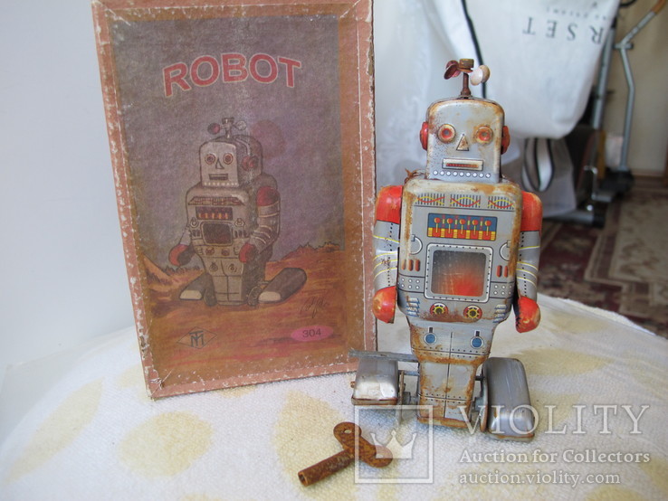 Робот заводная игрушка Старая, фото №3