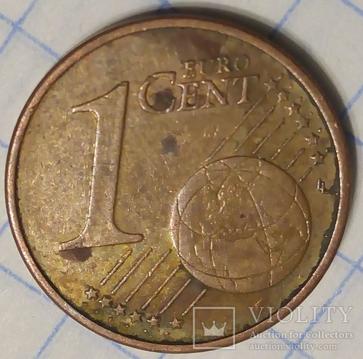 Германия 1 евроцент 2008 D, фото №3