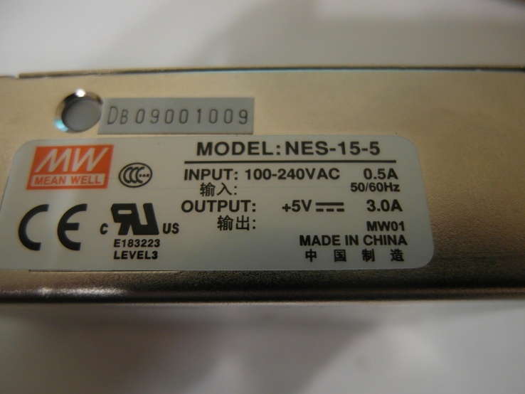 Блок питания Mean Well NES-15-5 В корпусе 15 Вт, 5 В, 3 А (AC/DC Преобразователь), numer zdjęcia 2