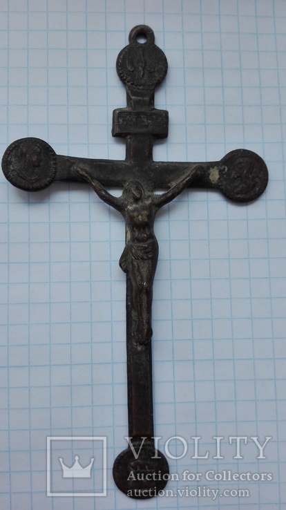 Большой старый крест распятие, фото №2