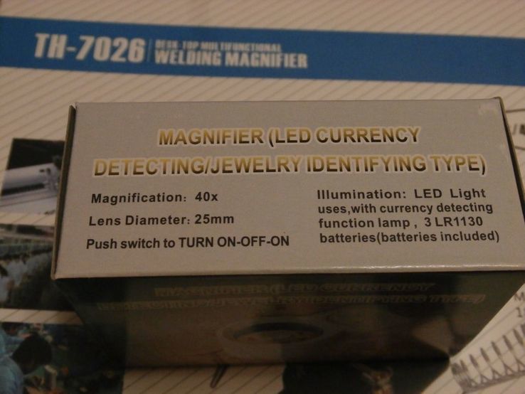 Лупа Magnifier 9888 40x кратное увеличение с LED и ультрафиолетовой подсветкой., photo number 10