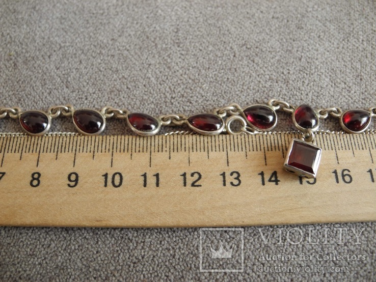 Ожерелье с гранатами (серебро 925 пр, вес 19,5 гр), фото №8