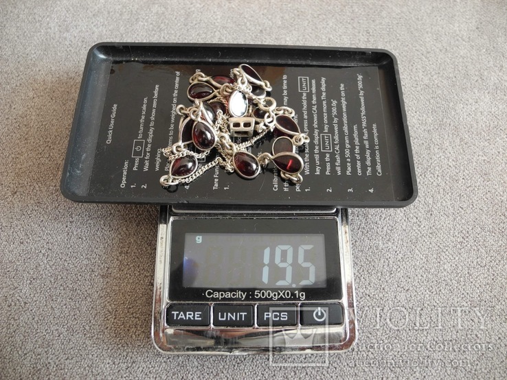 Ожерелье с гранатами (серебро 925 пр, вес 19,5 гр), фото №9