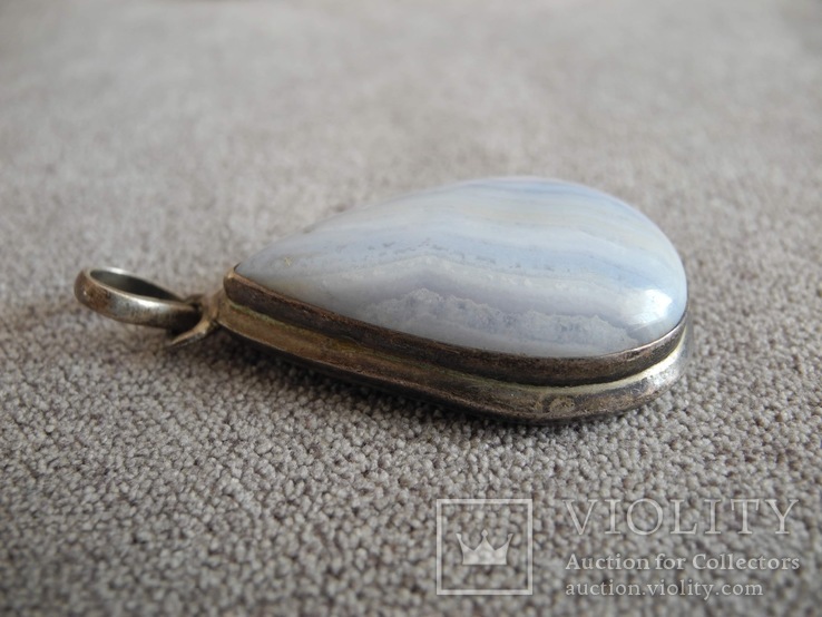 Серебряный кулон с камнем (серебро 925 пр, вес 19,2 гр), фото №6