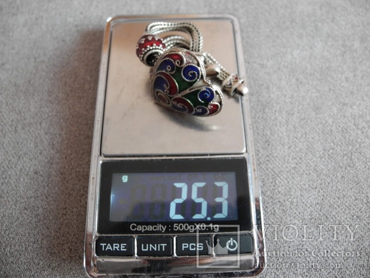Серебряный браслет с эмалями (серебро 925 пр, вес 25,3 гр), фото №4