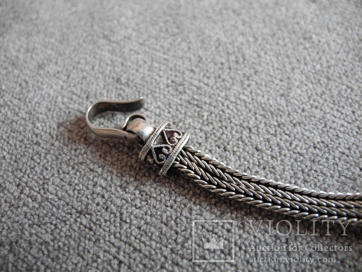 Серебряный браслет с эмалями (серебро 925 пр, вес 25,3 гр), фото №9