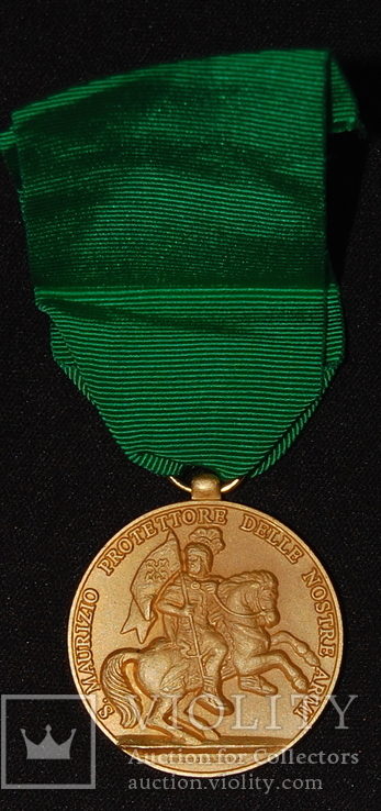 Италия Маврикианская медаль за 50 лет военной службы, фото №2