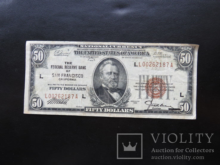 50 долларов 1929 год США San Francisco