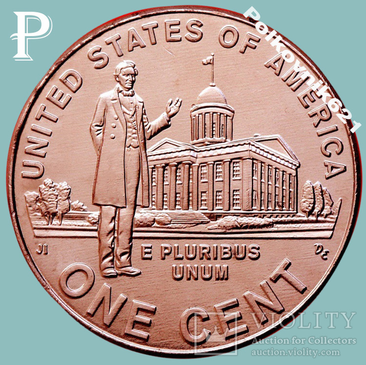 США, 1 цент 2009 года, двор "P" (S3390)