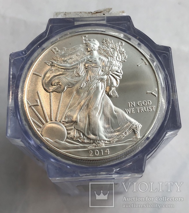 Ролл из 20 монет 1 $ 2014 год США серебро 622 грамм 999,9’