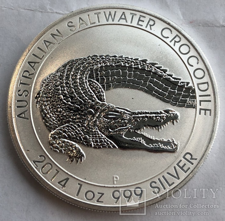 1 $ 2014 год Австралия «Крокодил» серебро 31,1 грамм 999,9’
