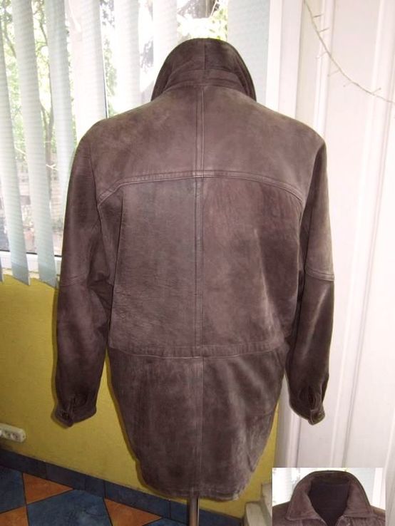 Тёплая кожаная мужская куртка PAOLO NEGRATO. Италия. Лот 545, фото №3