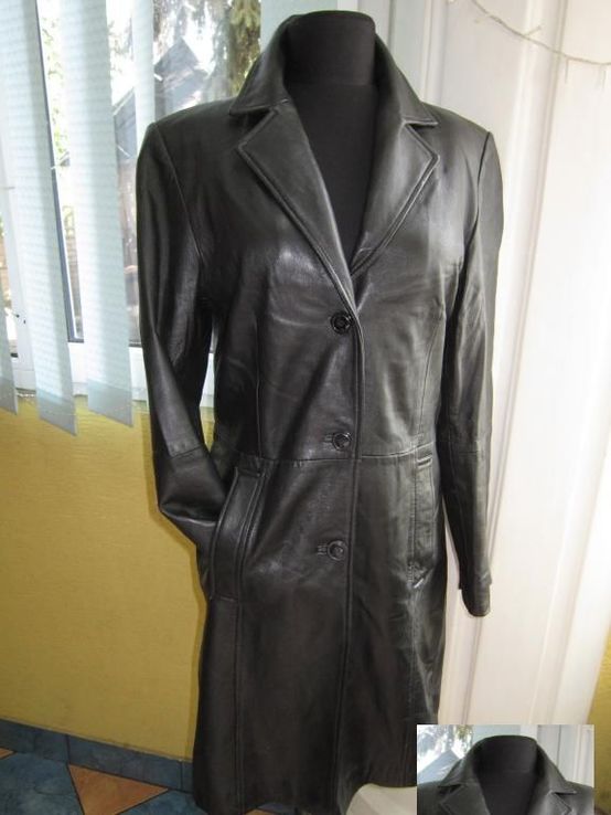 Классическая  женская кожаная куртка-плащ GIPSY by Mauritius. Лот 546, фото №3