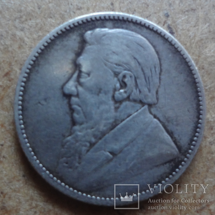1 шиллинг 1896  Африка  серебро    (К.39.7)~, фото №3