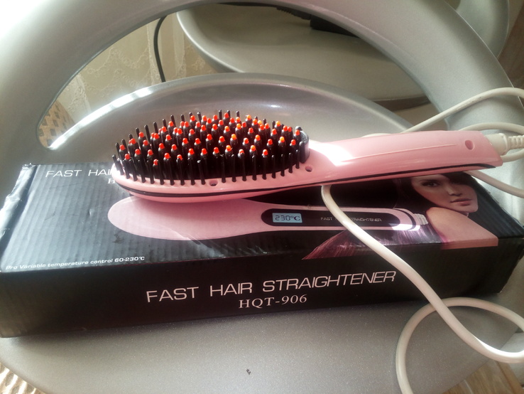 Расческа-выпрямитель Fast Hair Straightener HQT-906, фото №4