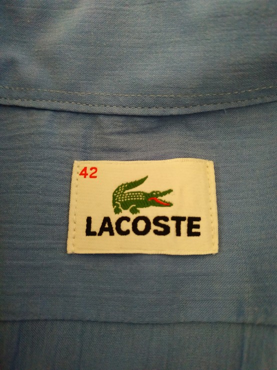 Рубашка LACOSTE коттон стрейч р-р 42, photo number 9