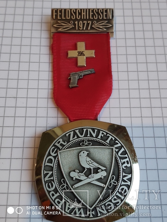 Медаль стрельба Швейцария Feldshissen 1977