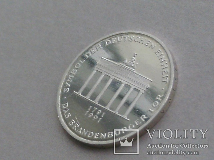 10 марок 1991 А 200 річчя Бранденбурзьких воріт., фото №4