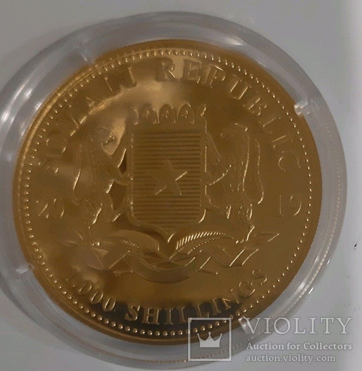 Золотая монета Сомали Леопард 2019