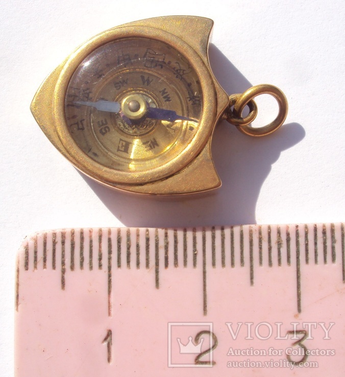 Золотой компас-шатлен, XIX век., numer zdjęcia 4
