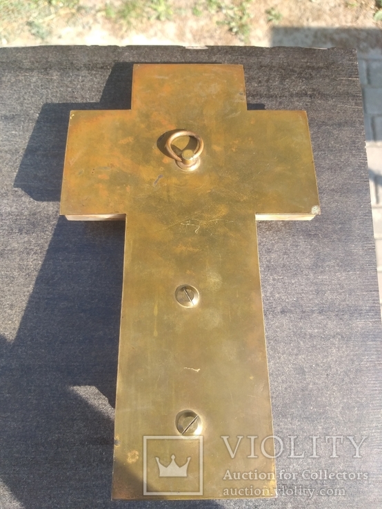 Бронзовий хрест в емалі, онікс, фото №7