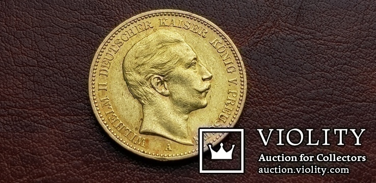 Золото. 20 марок 1897 г. Пруссия. Германия, фото №3