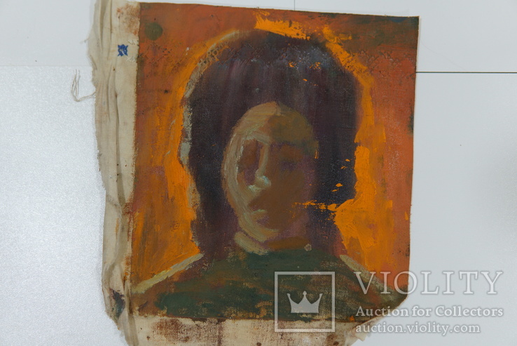 Картина Портрет женщины. Масло, холст 20х18,5 см