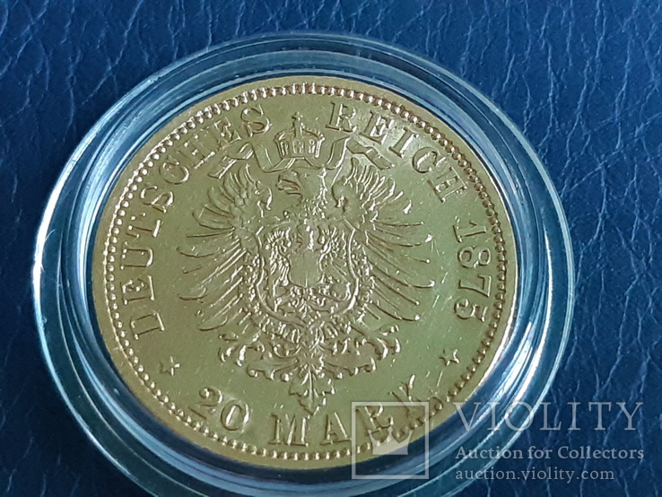 Золото 20 марок 1875 г. Пруссия, фото №9