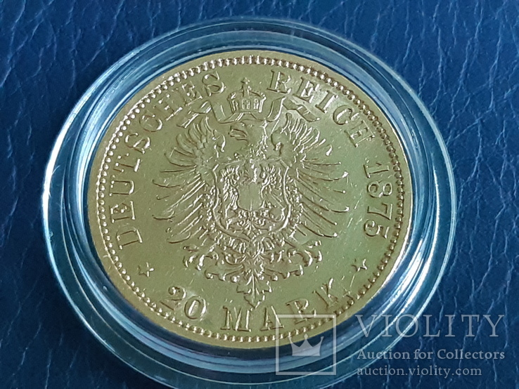 Золото 20 марок 1875 г. Пруссия, фото №10