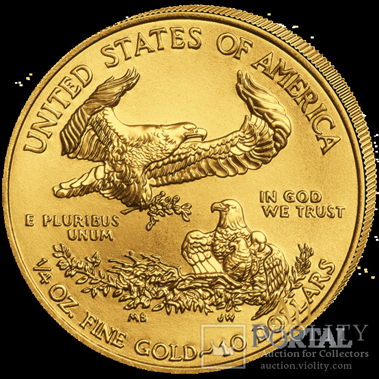 Золотая монета 10 долларов США. Золотой орел., фото №3