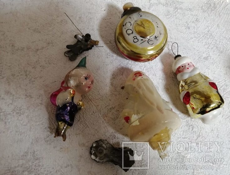 Ёлочные игрушки на реставрацию 4 шт разные