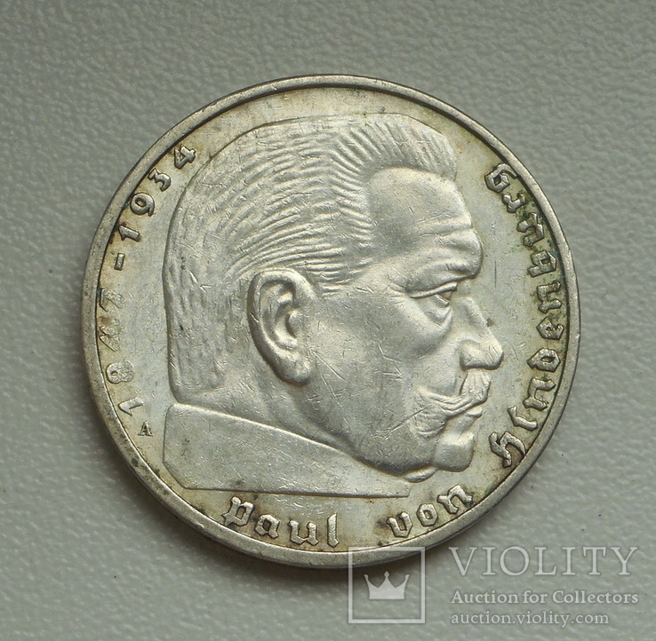 2 марки 1939 г. (А) Третий Рейх, серебро, фото №8